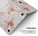 Rose Pink Marble & Digital Gold Frosted Foil V5 - Skin Decal Wrap Kit Compatible with the Apple MacBook Pro, Pro with Touch Bar or Air (11", 12", 13", 15" & 16" - All Versions Available)