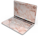 Rose Pink Marble & Digital Gold Frosted Foil V6 - Skin Decal Wrap Kit Compatible with the Apple MacBook Pro, Pro with Touch Bar or Air (11", 12", 13", 15" & 16" - All Versions Available)