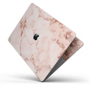 Rose Pink Marble & Digital Gold Frosted Foil V6 - Skin Decal Wrap Kit Compatible with the Apple MacBook Pro, Pro with Touch Bar or Air (11", 12", 13", 15" & 16" - All Versions Available)