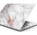 Rose Pink Marble & Digital Gold Frosted Foil V7 - Skin Decal Wrap Kit Compatible with the Apple MacBook Pro, Pro with Touch Bar or Air (11", 12", 13", 15" & 16" - All Versions Available)
