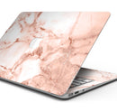 Rose Pink Marble & Digital Gold Frosted Foil V8 - Skin Decal Wrap Kit Compatible with the Apple MacBook Pro, Pro with Touch Bar or Air (11", 12", 13", 15" & 16" - All Versions Available)