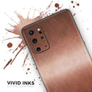 Rose Gold Cracked Surface V1 - Premium Vinyl Skin Decal for Samsung Galaxy S25 Ultra, S24, S23, S22 & All Galaxy S Models