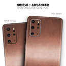 Rose Gold Cracked Surface V1 - Premium Vinyl Skin Decal for Samsung Galaxy S25 Ultra, S24, S23, S22 & All Galaxy S Models