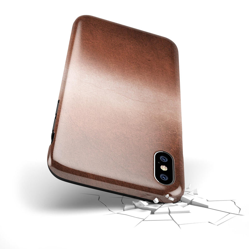 Rose Gold Cracked Surface V1 - iPhone X Swappable Hybrid Case