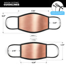 Rose Gold Digital Brushed Surface V2 - Made in USA Mouth Cover Unisex Anti-Dust Cotton Blend Reusable & Washable Face Mask with Adjustable Sizing for Adult or Child