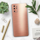 Rose Gold Digital Brushed Surface V2 - Premium Vinyl Skin Decal for Samsung Galaxy S25 Ultra, S24, S23, S22 & All Galaxy S Models