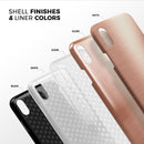 Rose Gold Digital Brushed Surface V2 - iPhone X Swappable Hybrid Case