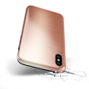 Rose Gold Digital Brushed Surface V2 - iPhone X Swappable Hybrid Case