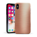 Rose Gold Digital Brushed Surface V2 - iPhone X Swappable Hybrid Case