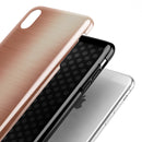 Rose Gold Digital Brushed Surface V2 - iPhone X Swappable Hybrid Case