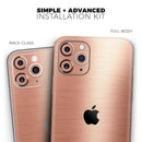 Rose Gold Digital Brushed Surface V2 - Protective Skin Wrap & Decal – Compatible with iPhone SE to iPhone 17 Pro Max (All Models)