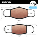 Rose Gold Digital Falling Glitter - Made in USA Mouth Cover Unisex Anti-Dust Cotton Blend Reusable & Washable Face Mask with Adjustable Sizing for Adult or Child