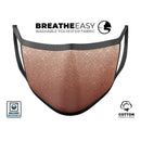 Rose Gold Digital Falling Glitter - Made in USA Mouth Cover Unisex Anti-Dust Cotton Blend Reusable & Washable Face Mask with Adjustable Sizing for Adult or Child