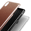Rose Gold Digital Falling Glitter - iPhone X Swappable Hybrid Case