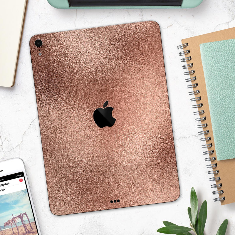 Rose Gold Digital Foiled Surface V1 - Full Body Skin Decal for the Apple iPad Pro 12.9", 11", 10.5", 9.7", Air or Mini (All Models Available)