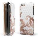 Rose Gold Lace Pattern 10 iPhone 6/6s or 6/6s Plus 2-Piece Hybrid INK-Fuzed Case