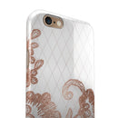 Rose Gold Lace Pattern 10 iPhone 6/6s or 6/6s Plus 2-Piece Hybrid INK-Fuzed Case