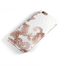 Rose Gold Lace Pattern 10 iPhone 6/6s or 6/6s Plus 2-Piece Hybrid INK-Fuzed Case