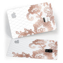 Rose Gold Lace Pattern 10 - Premium Protective Decal Skin-Kit for the Apple Credit Card
