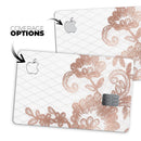 Rose Gold Lace Pattern 10 - Premium Protective Decal Skin-Kit for the Apple Credit Card
