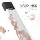 Rose Gold Lace Pattern 10 - Premium Decal Protective Skin-Wrap Sticker compatible with the Juul Labs vaping device