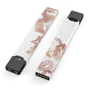 Rose Gold Lace Pattern 10 - Premium Decal Protective Skin-Wrap Sticker compatible with the Juul Labs vaping device