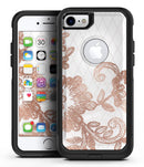 Rose Gold Lace Pattern 10 - iPhone 7 or 7 Plus Commuter Case Skin Kit