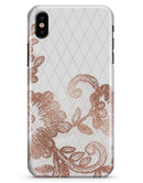 Rose Gold Lace Pattern 10 - iPhone X Clipit Case