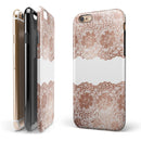 Rose Gold Lace Pattern 11 iPhone 6/6s or 6/6s Plus 2-Piece Hybrid INK-Fuzed Case