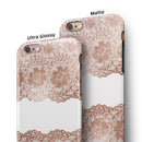 Rose Gold Lace Pattern 11 iPhone 6/6s or 6/6s Plus 2-Piece Hybrid INK-Fuzed Case