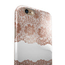 Rose Gold Lace Pattern 11 iPhone 6/6s or 6/6s Plus 2-Piece Hybrid INK-Fuzed Case