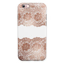 Rose Gold Lace Pattern 11 iPhone 6/6s or 6/6s Plus 2-Piece Hybrid INK-Fuzed Case