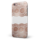 Rose Gold Lace Pattern 11 iPhone 6/6s or 6/6s Plus 2-Piece Hybrid INK-Fuzed Case