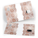 Rose Gold Lace Pattern 11 - Premium Protective Decal Skin-Kit for the Apple Credit Card