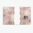 Rose Gold Lace Pattern 11 - Premium Protective Decal Skin-Kit for the Apple Credit Card