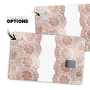 Rose Gold Lace Pattern 11 - Premium Protective Decal Skin-Kit for the Apple Credit Card