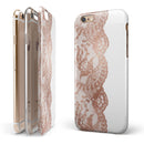 Rose Gold Lace Pattern 12 iPhone 6/6s or 6/6s Plus 2-Piece Hybrid INK-Fuzed Case
