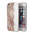 Rose Gold Lace Pattern 12 iPhone 6/6s or 6/6s Plus 2-Piece Hybrid INK-Fuzed Case