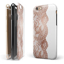 Rose Gold Lace Pattern 12 iPhone 6/6s or 6/6s Plus 2-Piece Hybrid INK-Fuzed Case