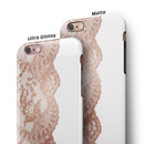 Rose Gold Lace Pattern 12 iPhone 6/6s or 6/6s Plus 2-Piece Hybrid INK-Fuzed Case