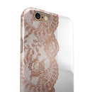 Rose Gold Lace Pattern 12 iPhone 6/6s or 6/6s Plus 2-Piece Hybrid INK-Fuzed Case
