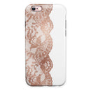 Rose Gold Lace Pattern 12 iPhone 6/6s or 6/6s Plus 2-Piece Hybrid INK-Fuzed Case