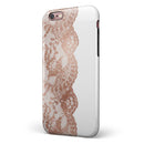 Rose Gold Lace Pattern 12 iPhone 6/6s or 6/6s Plus 2-Piece Hybrid INK-Fuzed Case