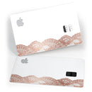 Rose Gold Lace Pattern 12 - Premium Protective Decal Skin-Kit for the Apple Credit Card