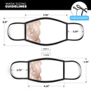 Rose Gold Lace Pattern 12 - Made in USA Mouth Cover Unisex Anti-Dust Cotton Blend Reusable & Washable Face Mask with Adjustable Sizing for Adult or Child