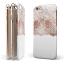 Rose Gold Lace Pattern 13 iPhone 6/6s or 6/6s Plus 2-Piece Hybrid INK-Fuzed Case