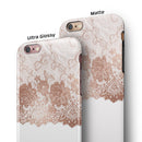 Rose Gold Lace Pattern 13 iPhone 6/6s or 6/6s Plus 2-Piece Hybrid INK-Fuzed Case
