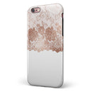 Rose Gold Lace Pattern 13 iPhone 6/6s or 6/6s Plus 2-Piece Hybrid INK-Fuzed Case