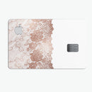 Rose Gold Lace Pattern 13 - Premium Protective Decal Skin-Kit for the Apple Credit Card