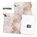 Rose Gold Lace Pattern 13 - Premium Protective Decal Skin-Kit for the Apple Credit Card